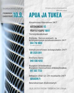 Itsemurhien ehkaisypaiva Apua ja Tukea some